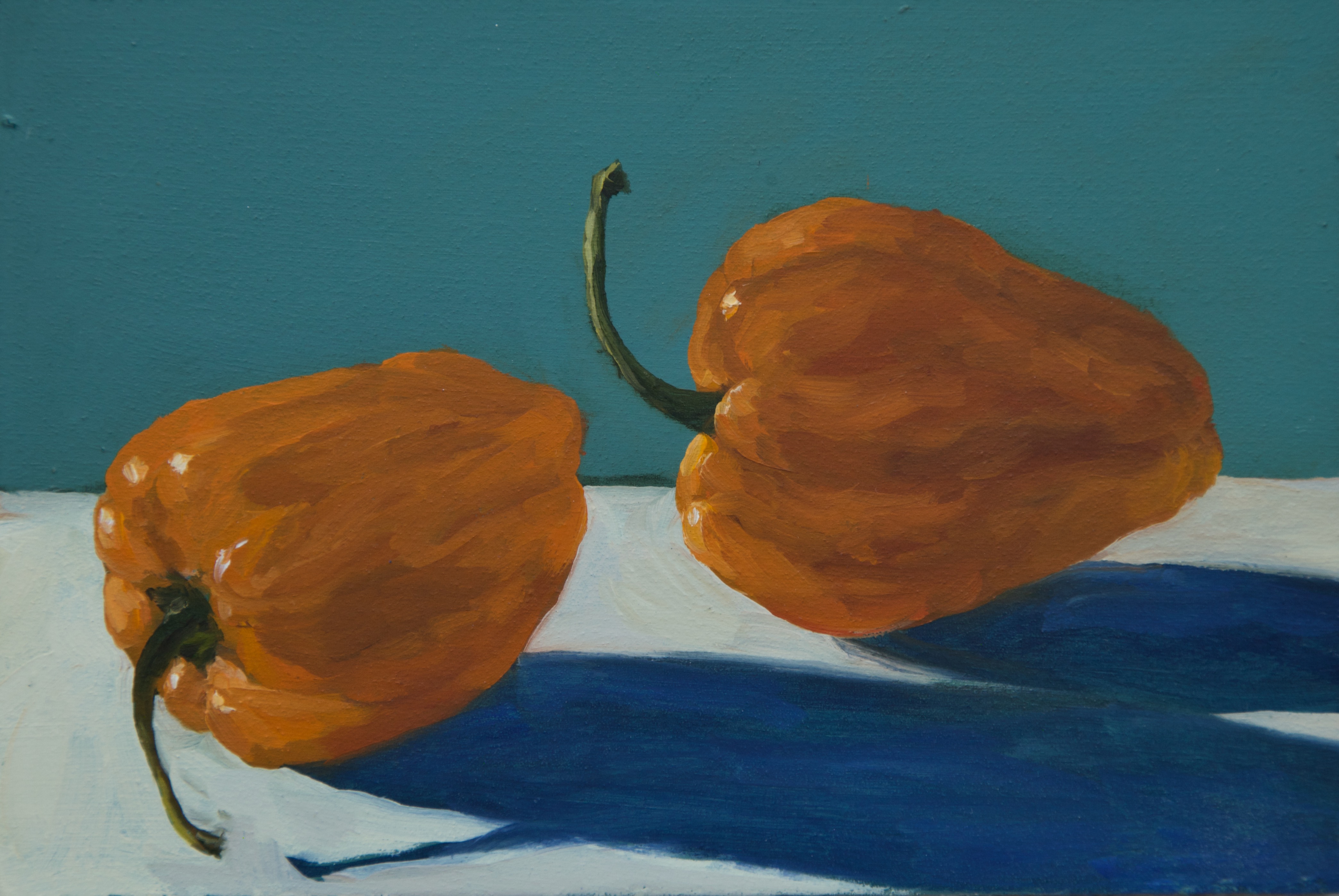 two chiles, both orange